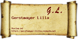 Gerstmayer Lilla névjegykártya